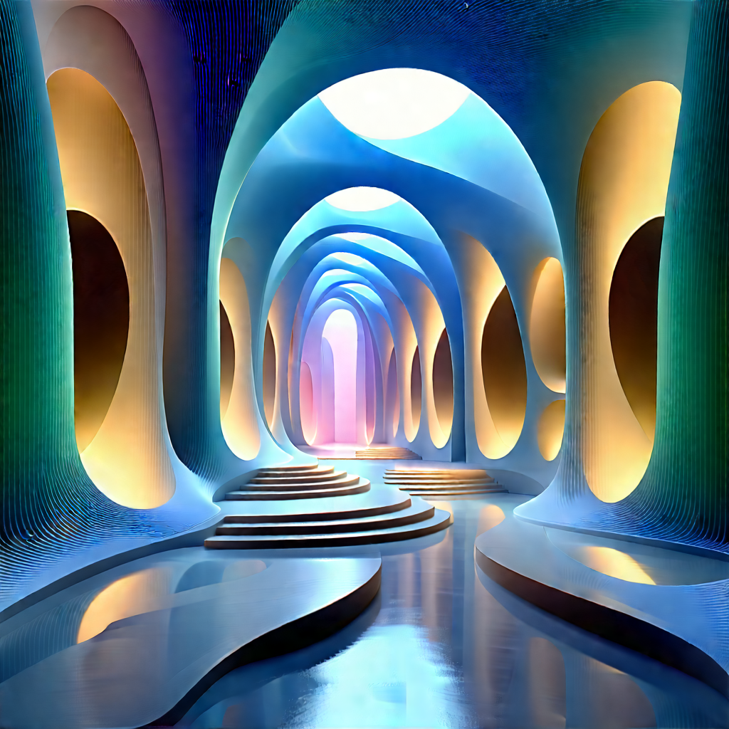 Futuristic innovation hub