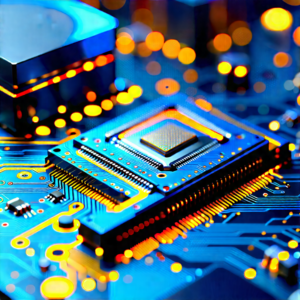 Close-up of electronic circuit