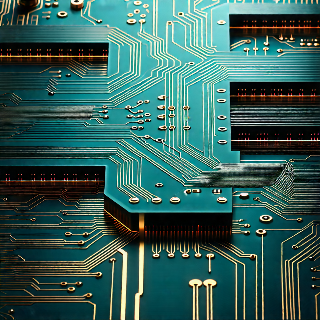 Close-up Of Electronic Circuit With Close-up Computer