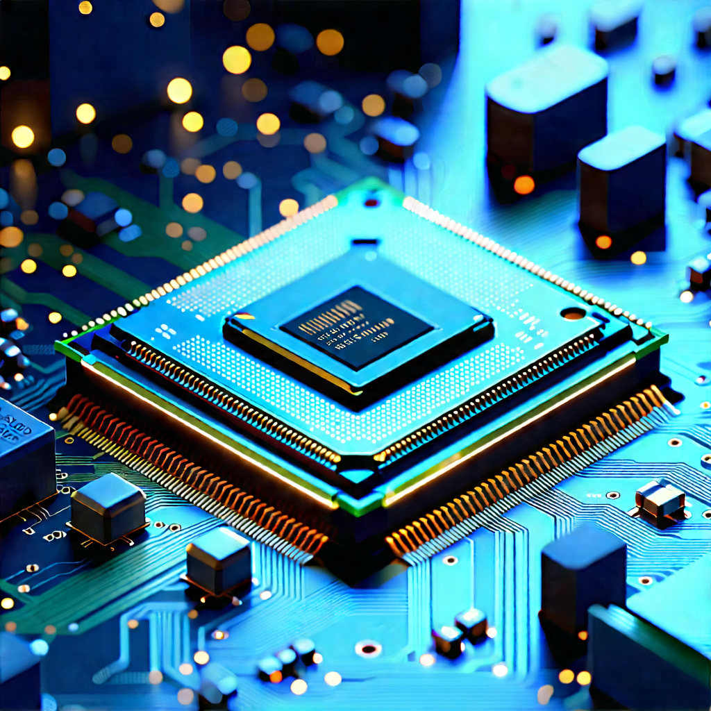 Close-up of microprocessor