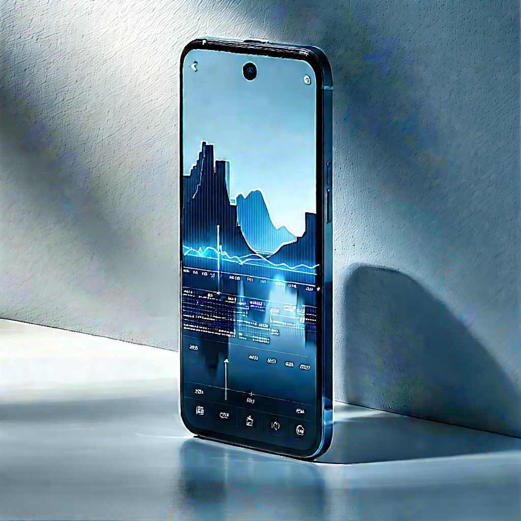 Smartphone With Data Visualization With Cell Phone