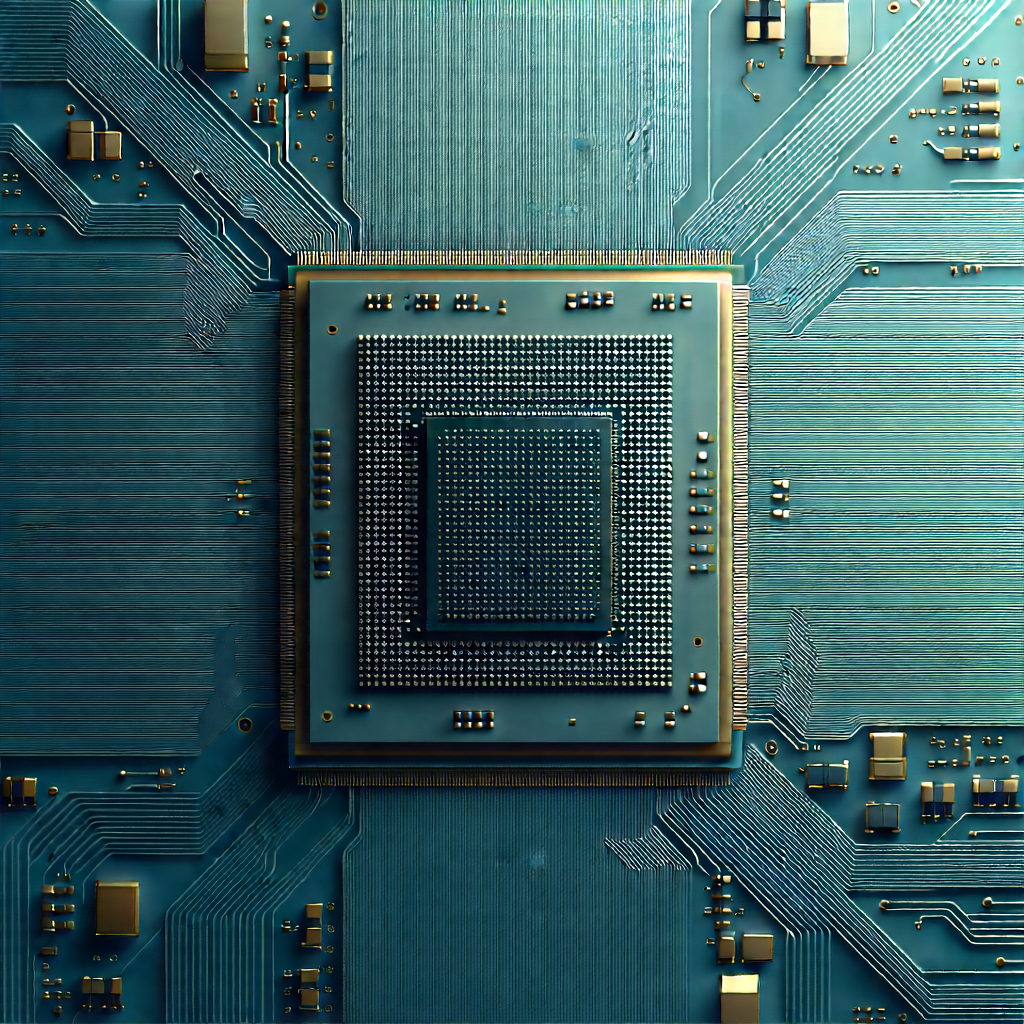 Close-up of microprocessor