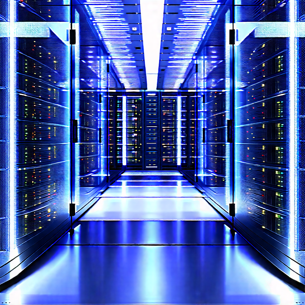 Futuristic Server Room With Image, There