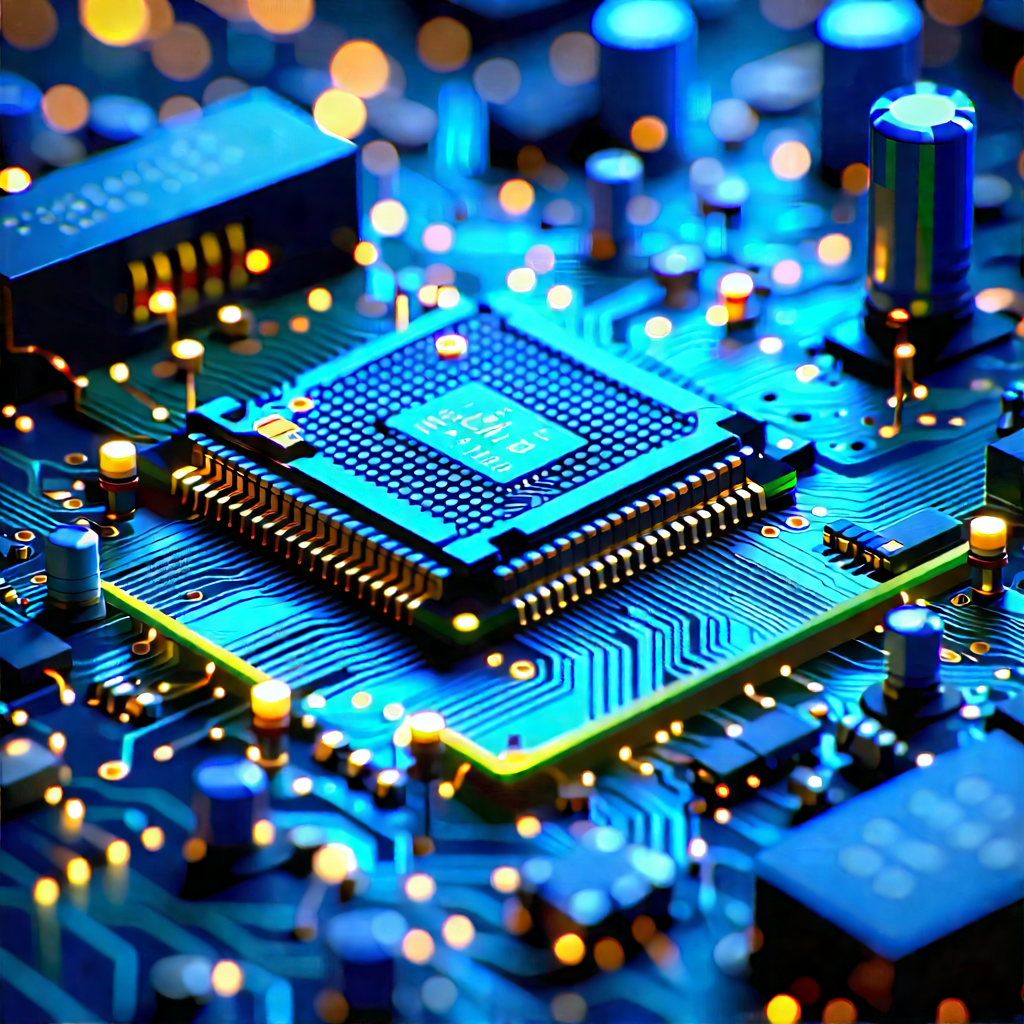 Close-up of electronic circuit