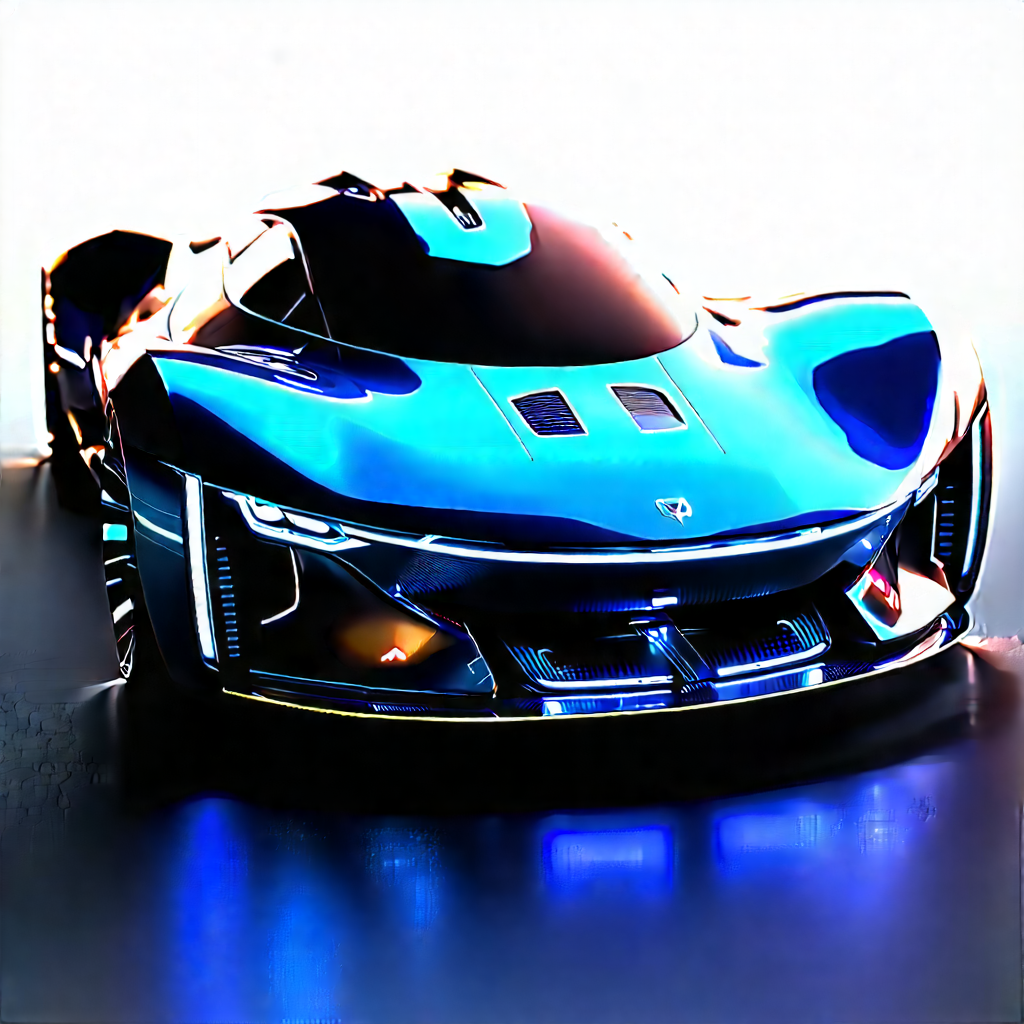 Innovative Electric Vehicle Design With Blue Sports