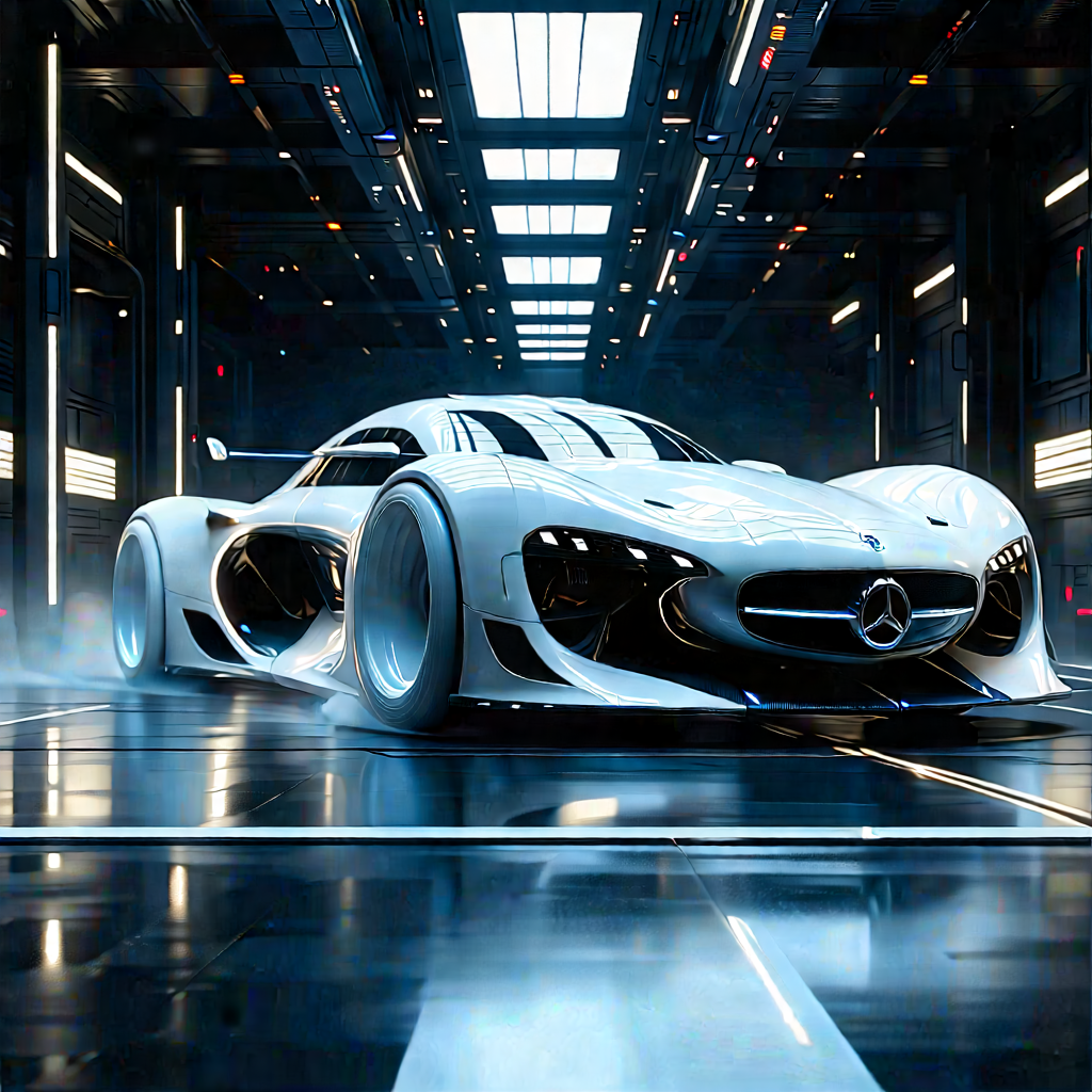Automotive Technology In Manufacturing Facility With White Sports