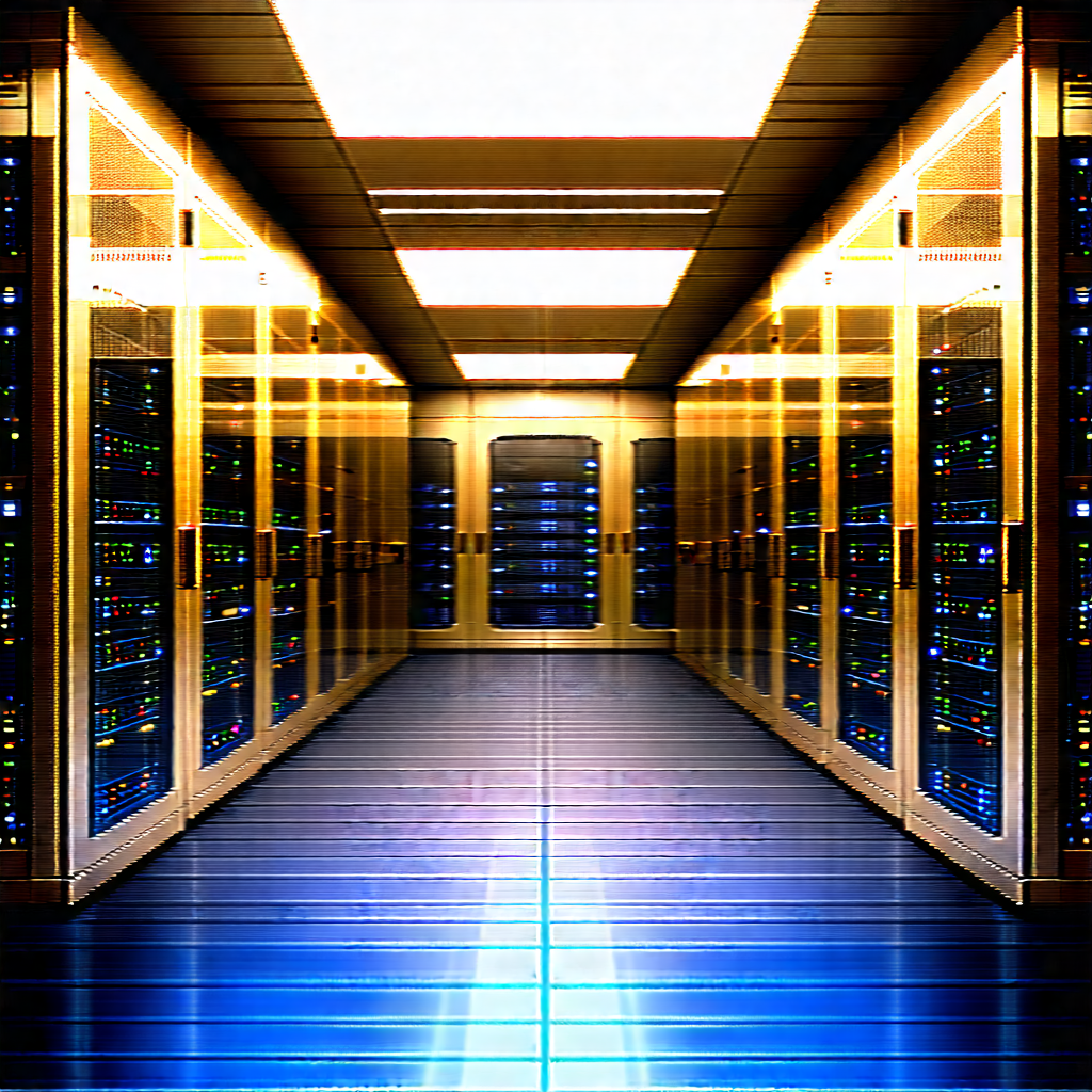 Futuristic Server Room With Image, There