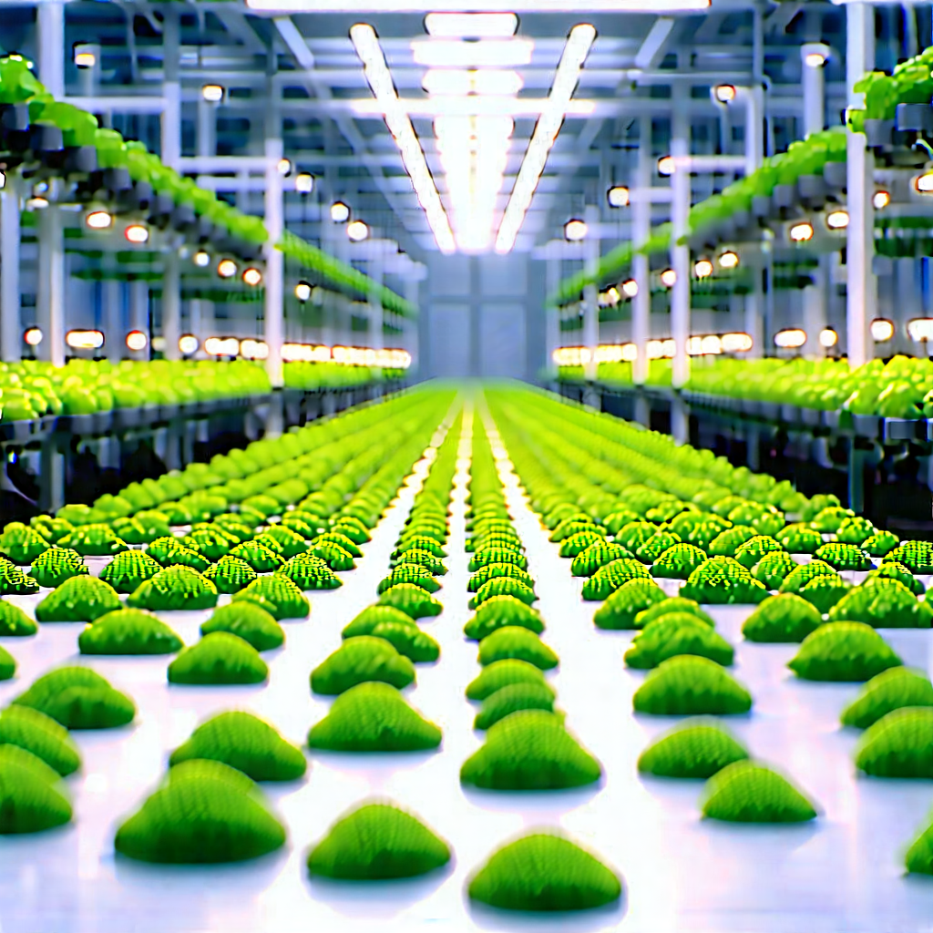 Agricultural Technology In Manufacturing Facility With Large Indoor
