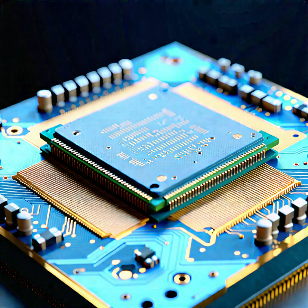 Close-up of microprocessor