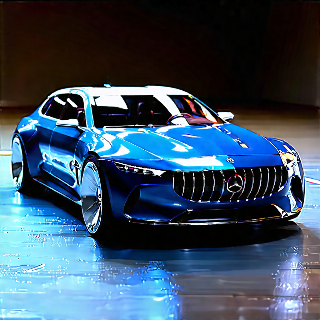 Automotive Technology In Design Studio With Blue Sports
