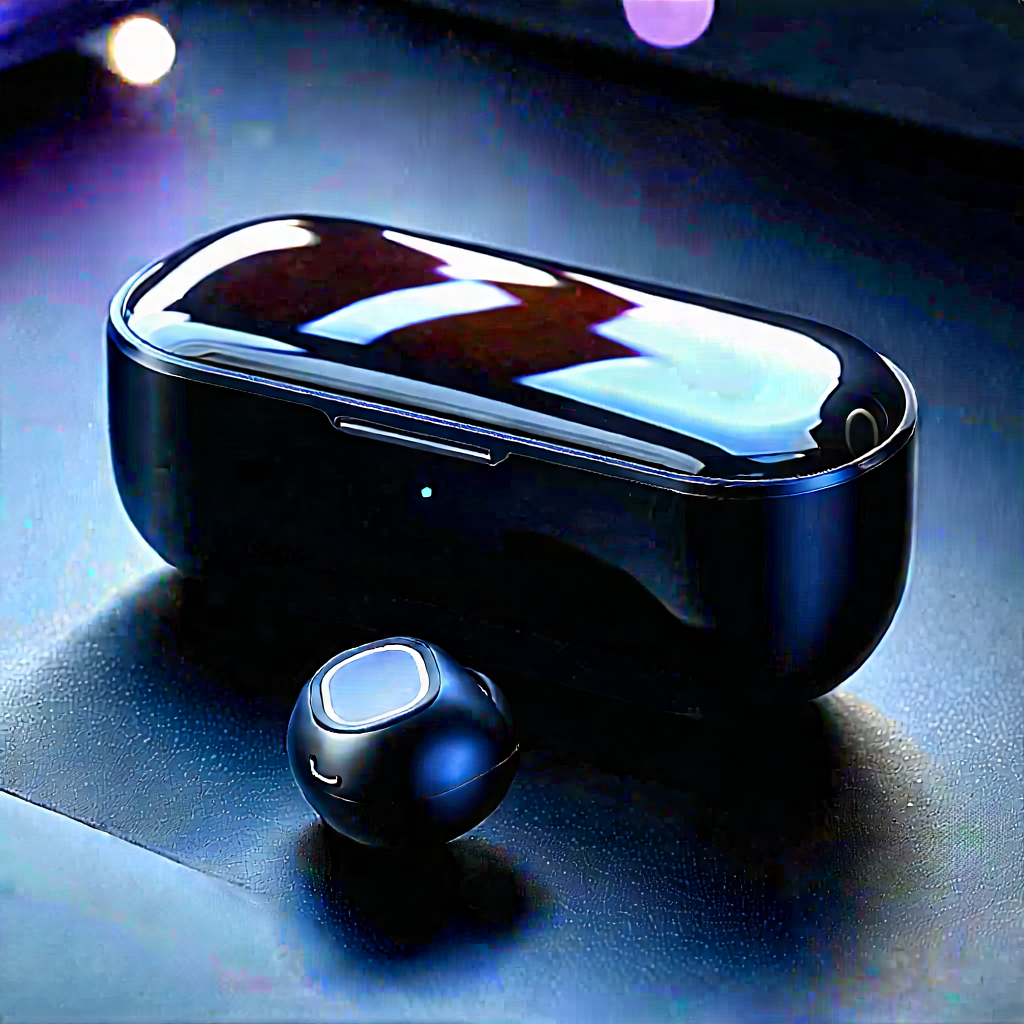 Wireless Earbuds With Streaming Content With Black Blue