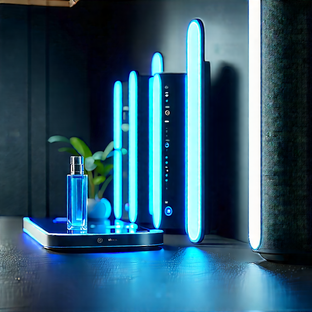 Innovative Smart Appliance Design With Table Blue