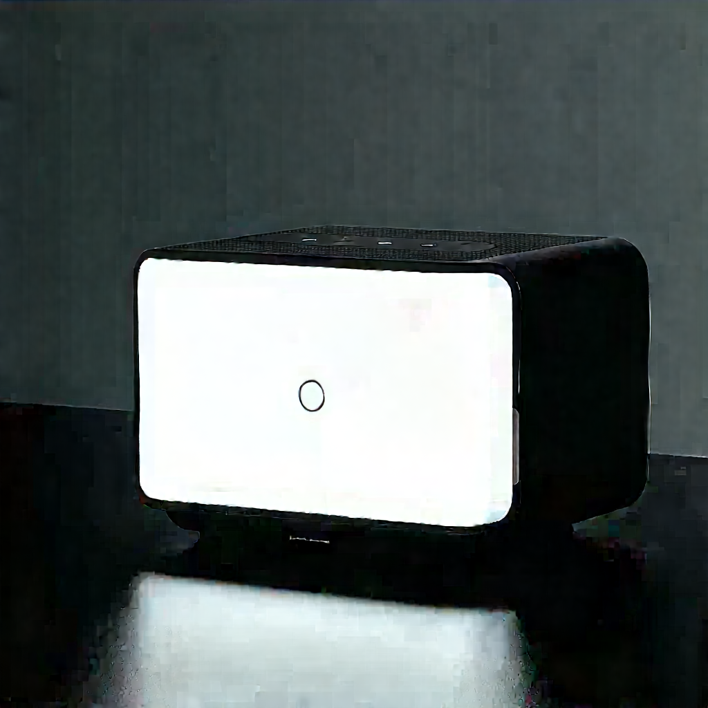Smart home device with glowing screen