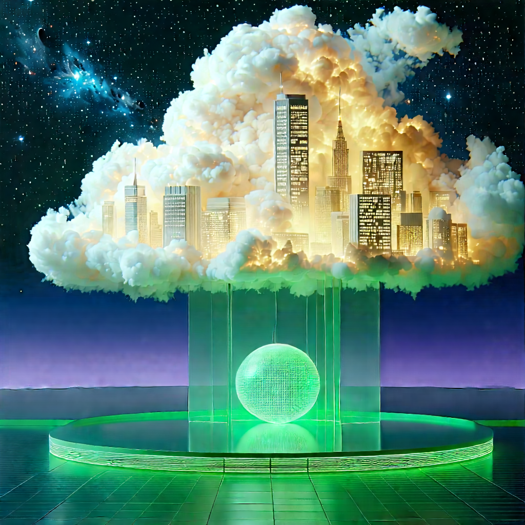 Cloud Computing Visualization With Large, Colorful