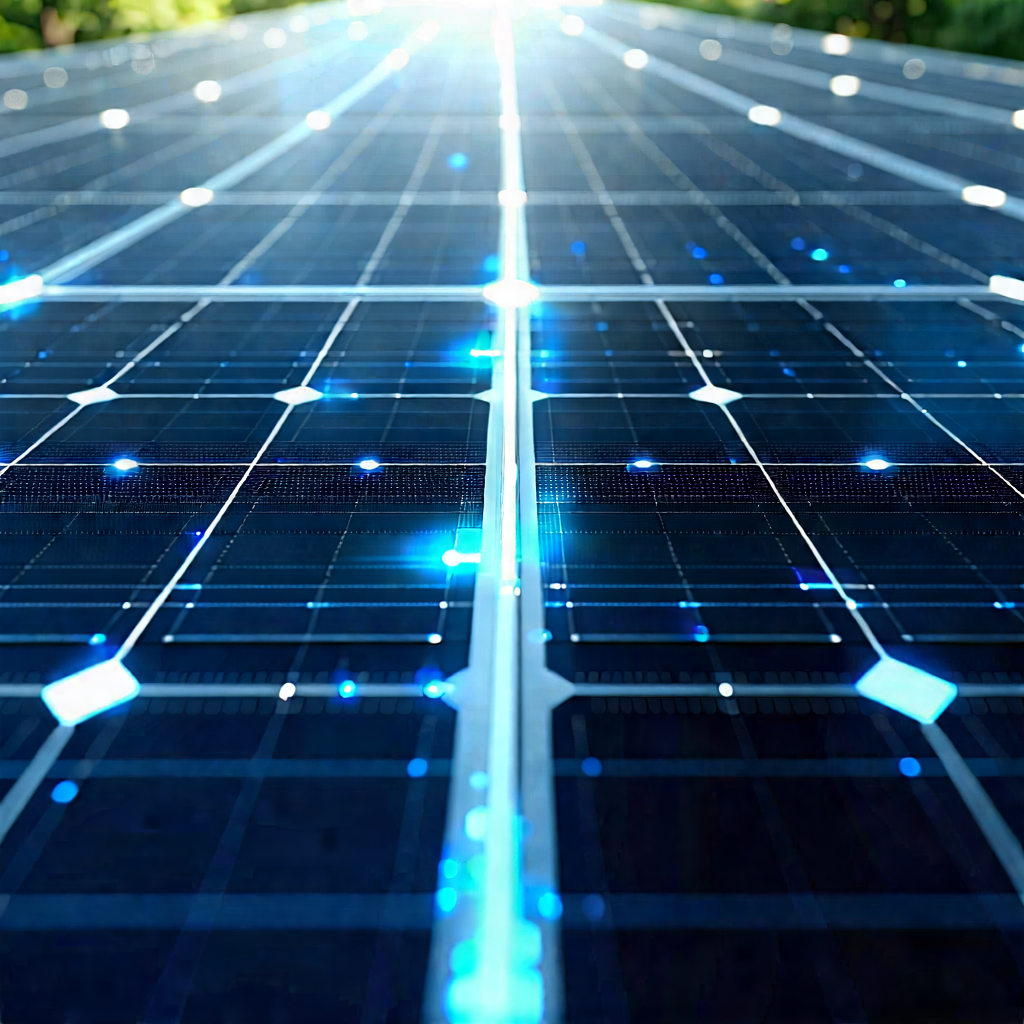 Solar Panel With Data Streams With Solar Panel