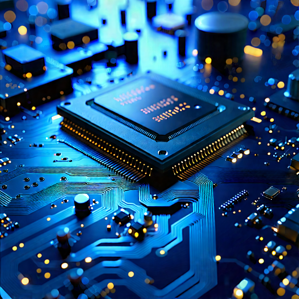 Close-up of electronic circuit