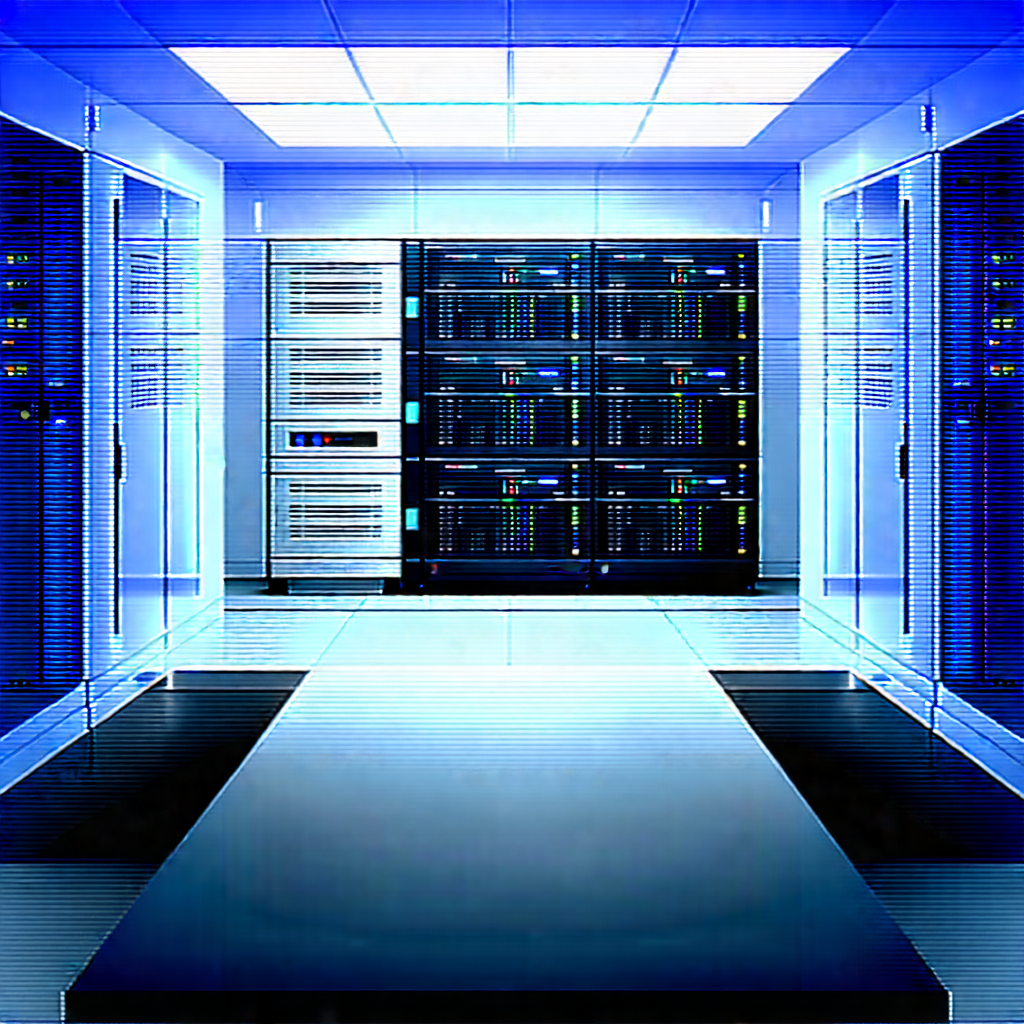 Futuristic Server Room With Image, There
