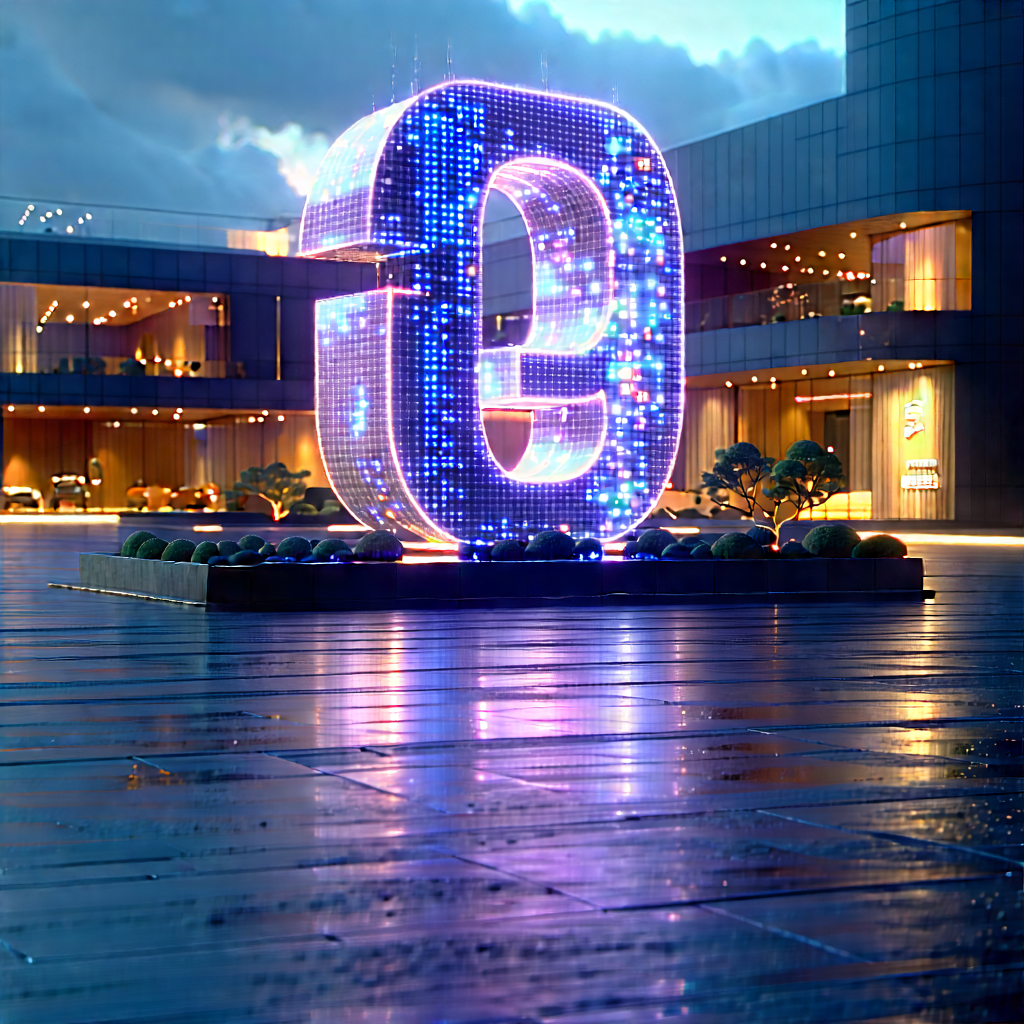 Digital Transformation Visualization With Large, Illuminated