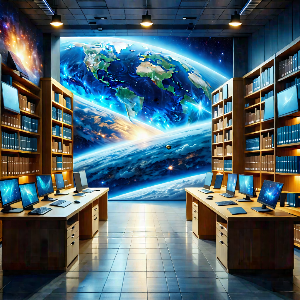 Educational Technology In Research Center With Image, There