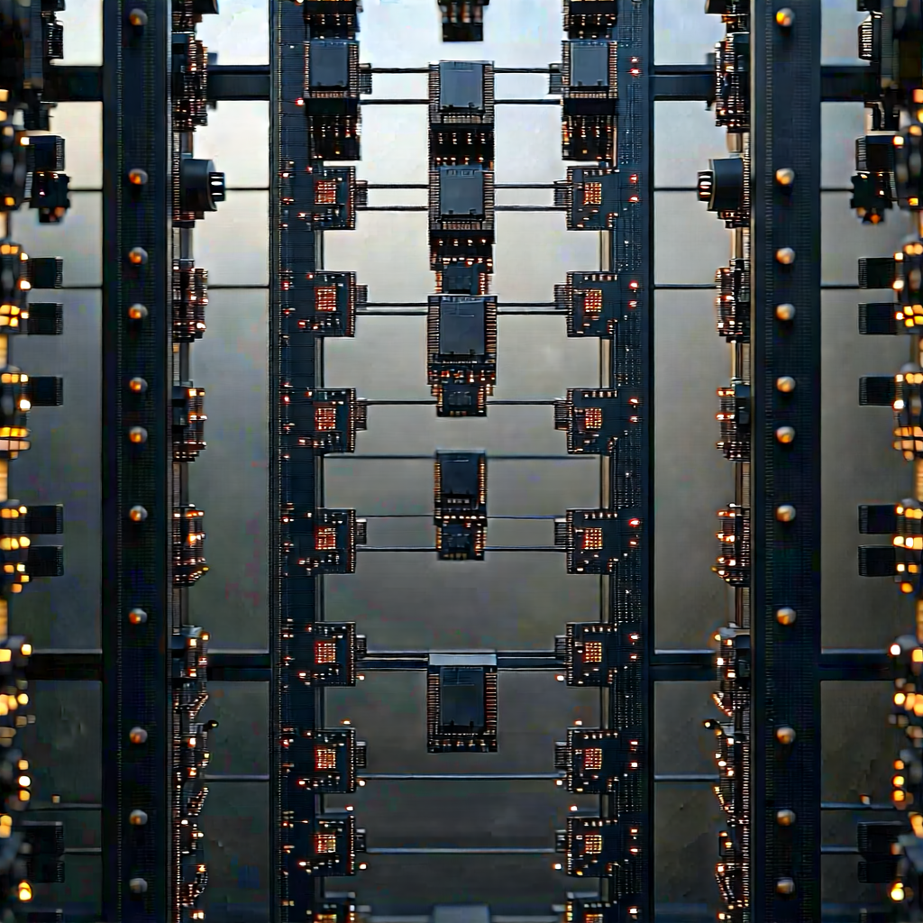 Close-up of sensor array
