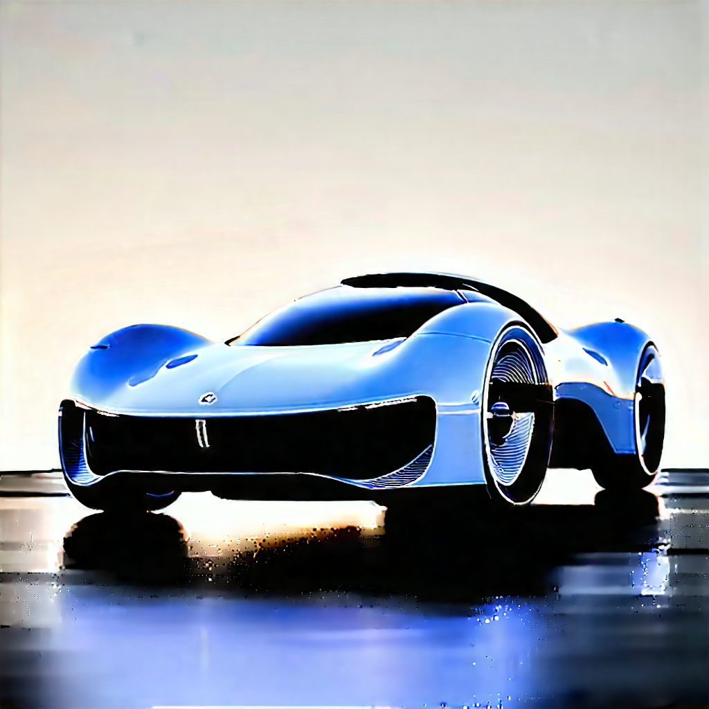 Innovative Electric Vehicle Design With Blue Futuristic