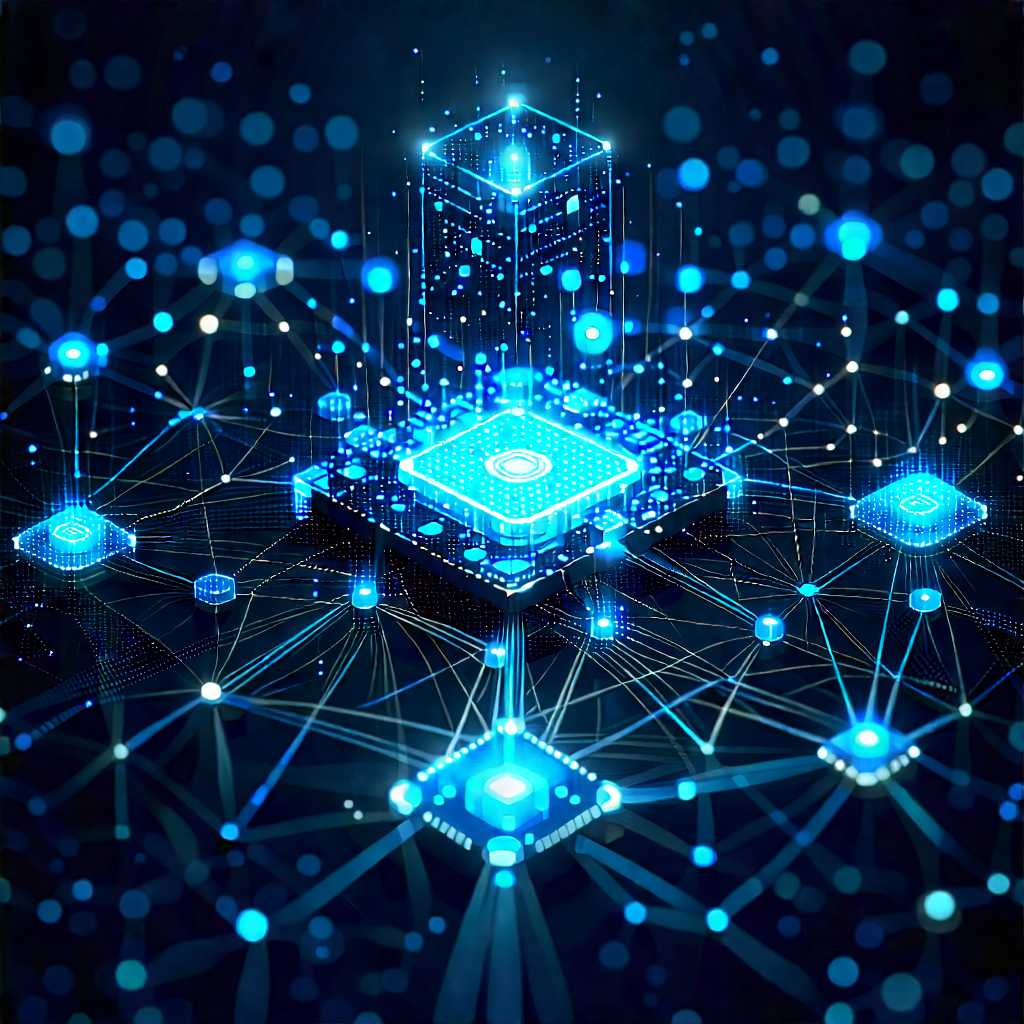 Blockchain Network Visualization With Image, There