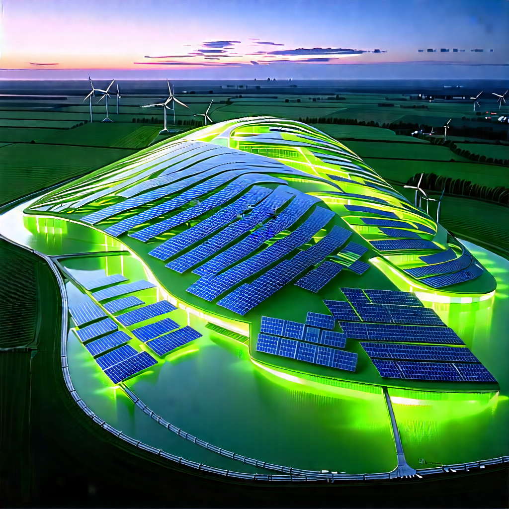 Innovative Renewable Energy (design:1.47) With Large, Green,