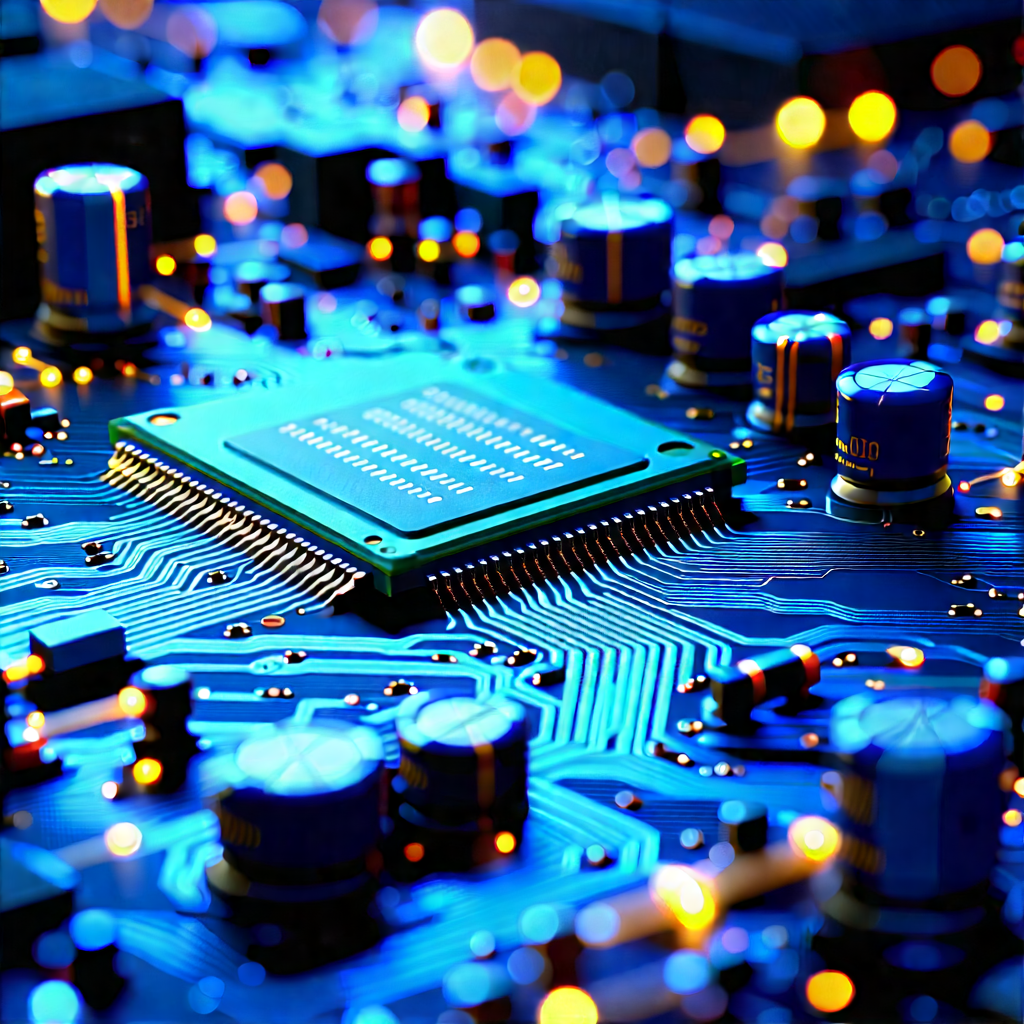 Close-up of electronic circuit
