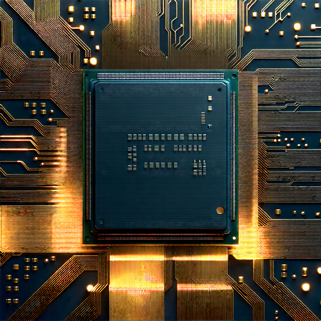 Close-up of microprocessor