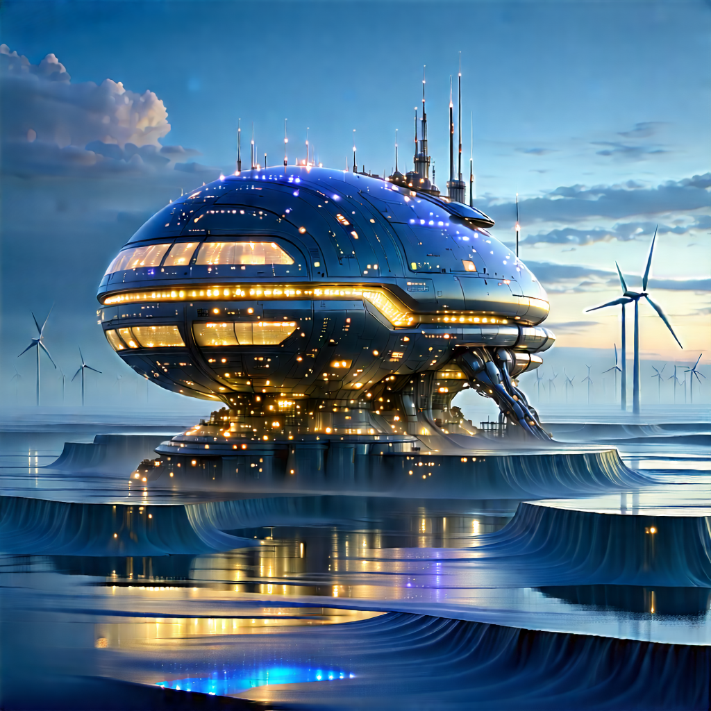 Innovative Renewable Energy (design:1.41) With Futuristic City