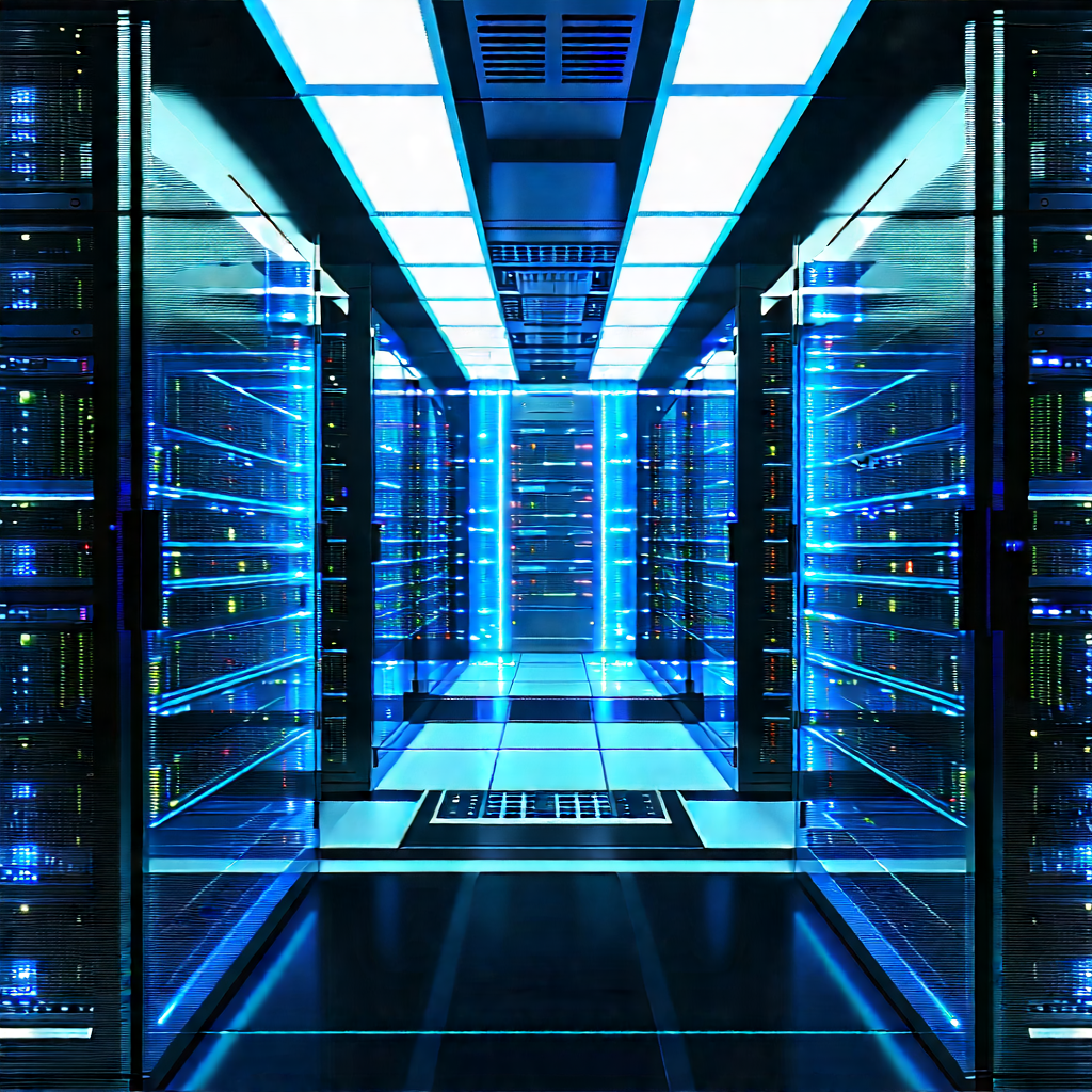 Futuristic server room