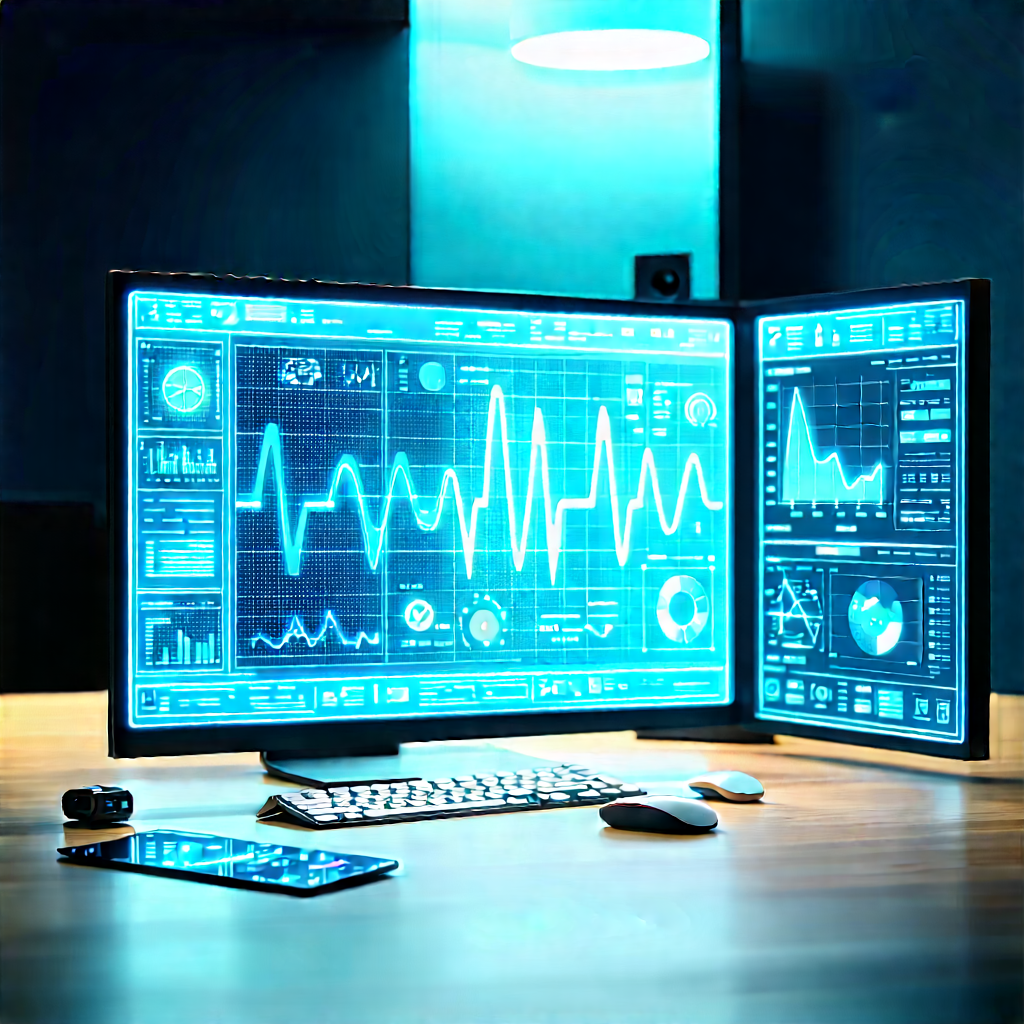 Healthcare Technology In Tech Office With Computer Desk