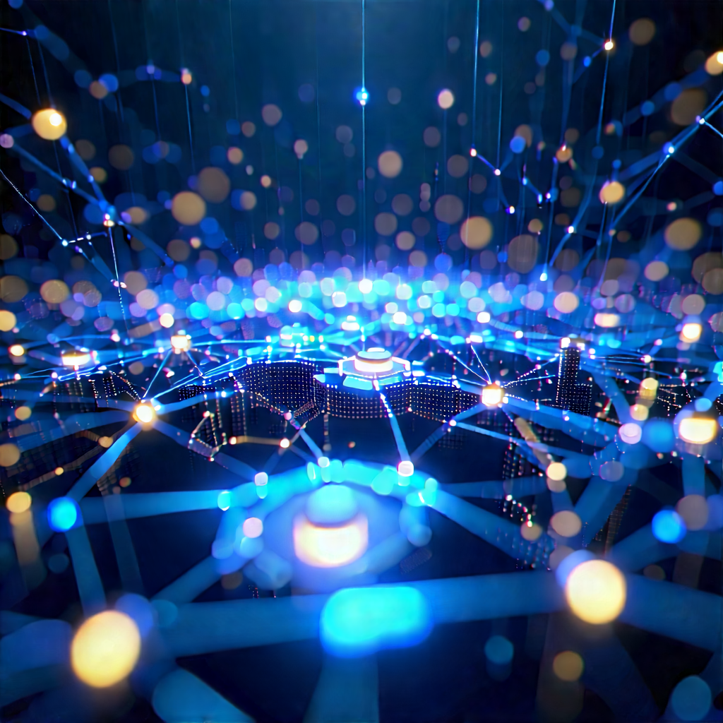Blockchain Network Visualization With Image, There