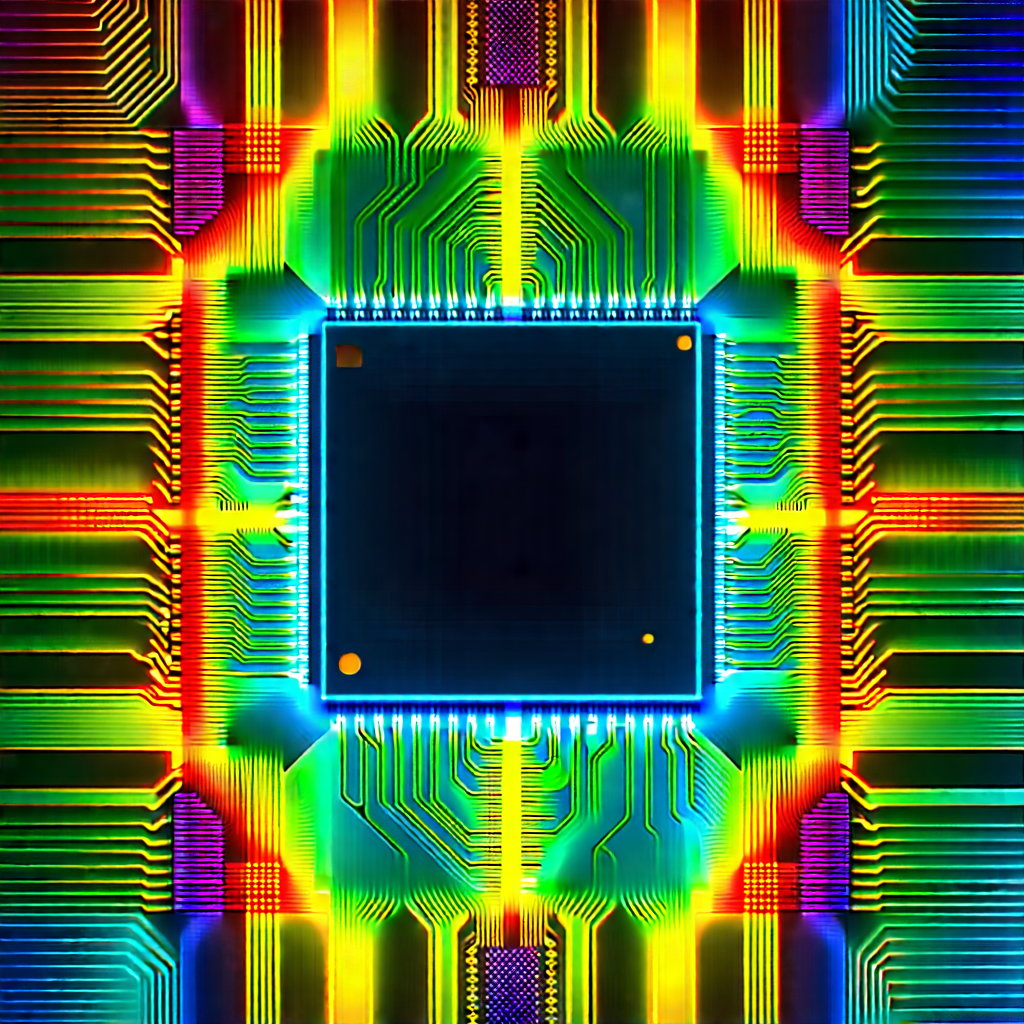 Close-up of microprocessor