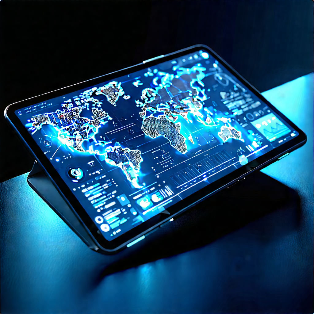 Tablet With Data Visualization With Tablet Computer