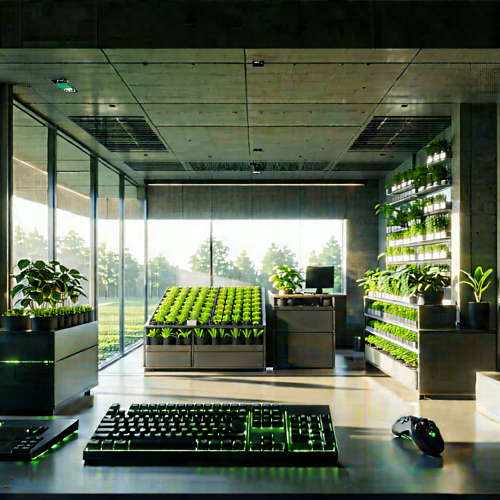 Agricultural Technology In Tech Office With Room Large