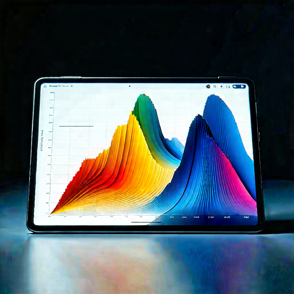 Tablet With Data Visualization With Tablet Computer