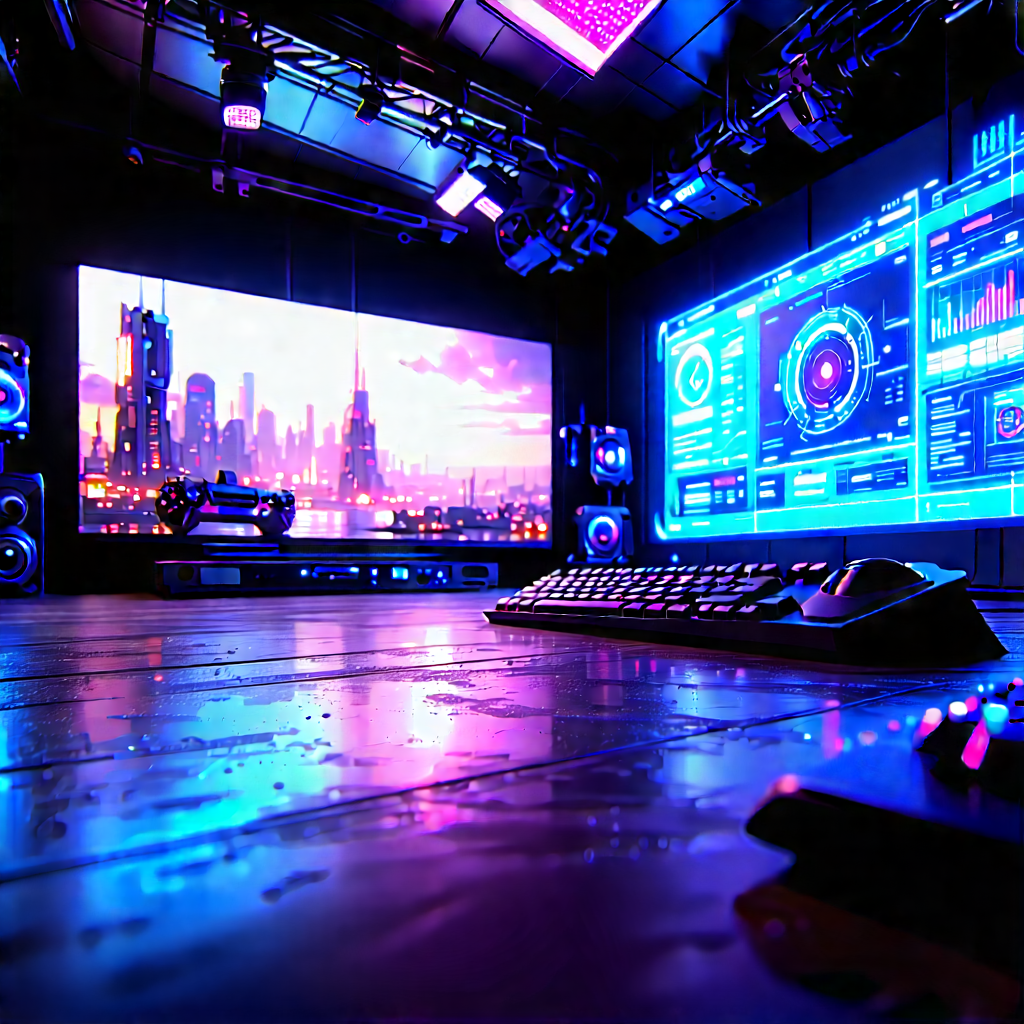 Entertainment Technology In Design Studio With Computer Keyboard