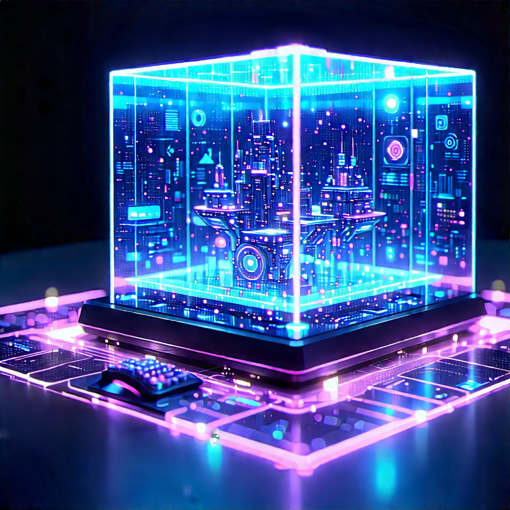Futuristic Tech Startup Office With Futuristic Cityscape