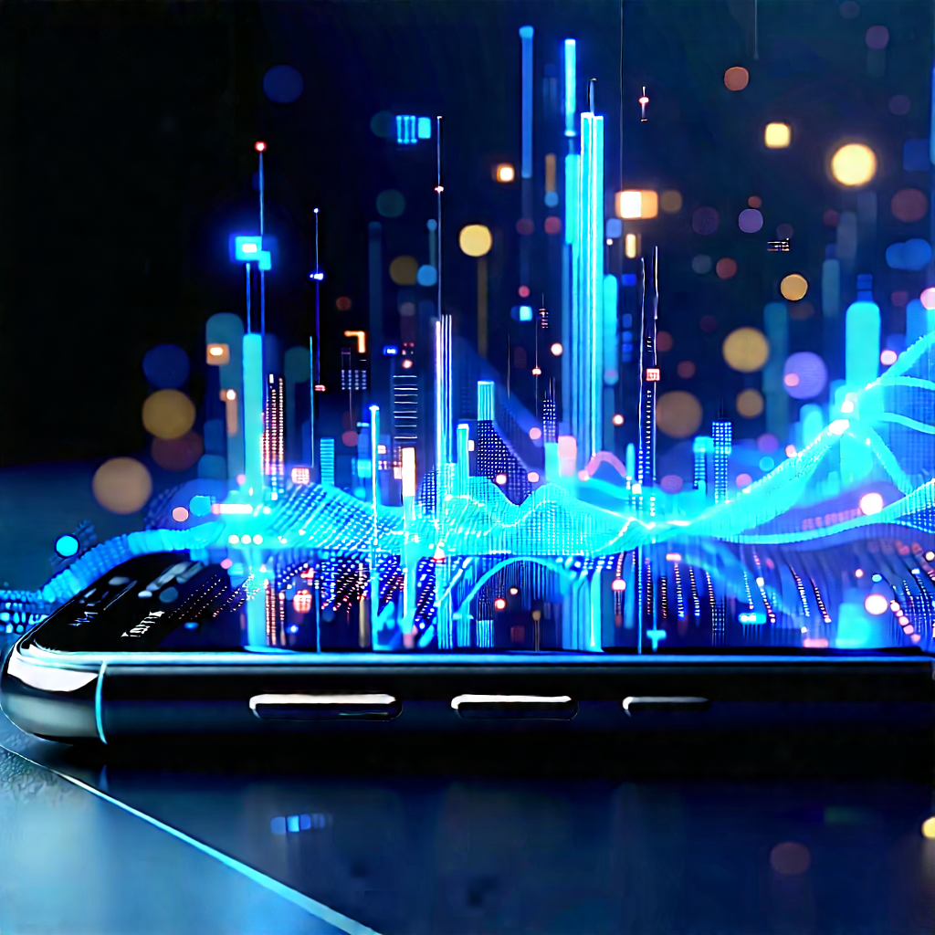 Smartphone With Data Visualization With Cell Phone