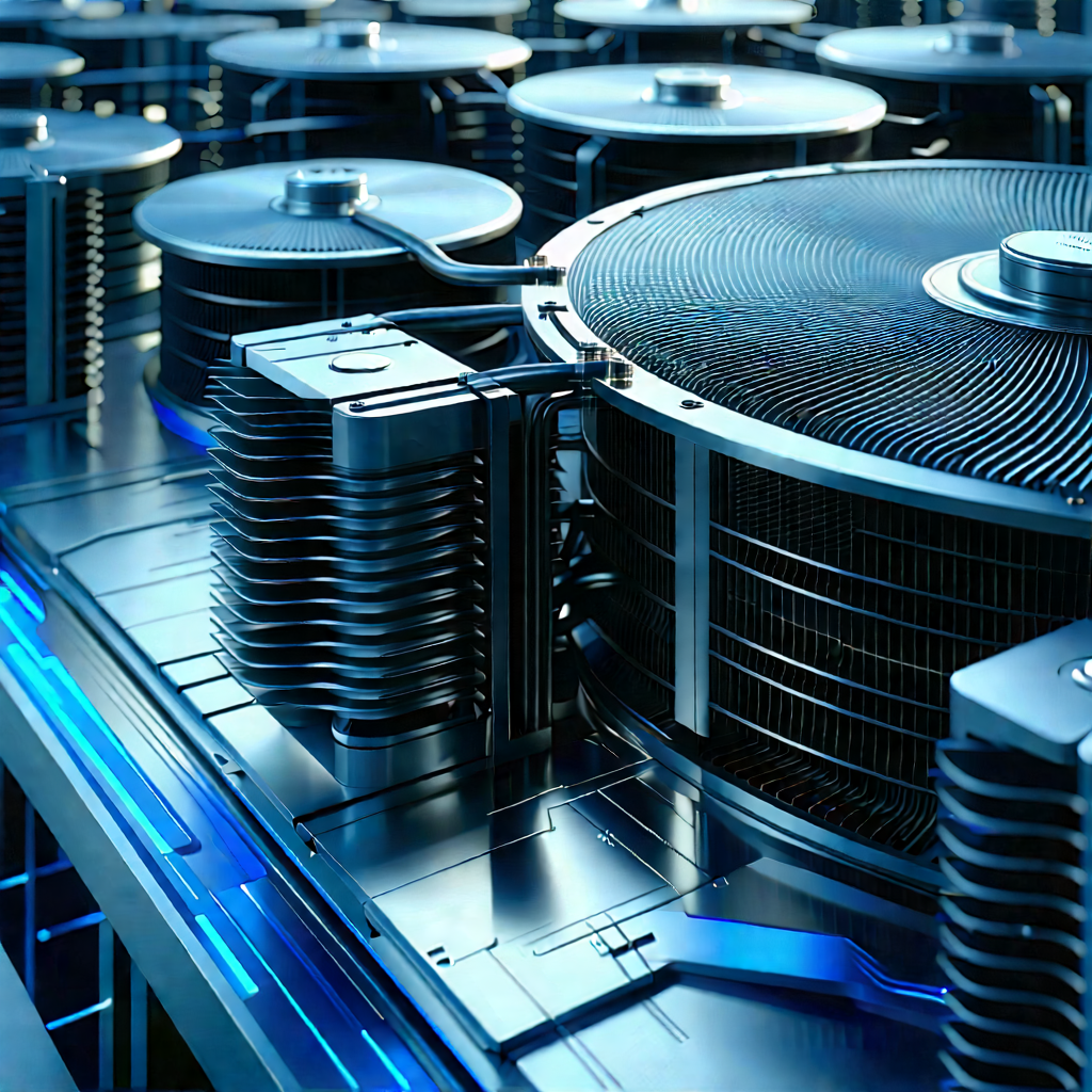 Close-up of cooling system