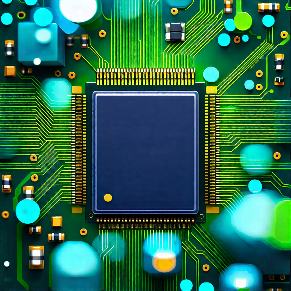 Close-up of microprocessor