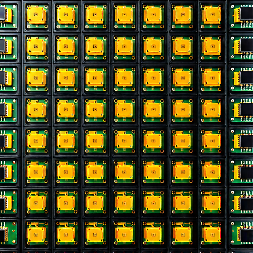 Close-up of sensor array