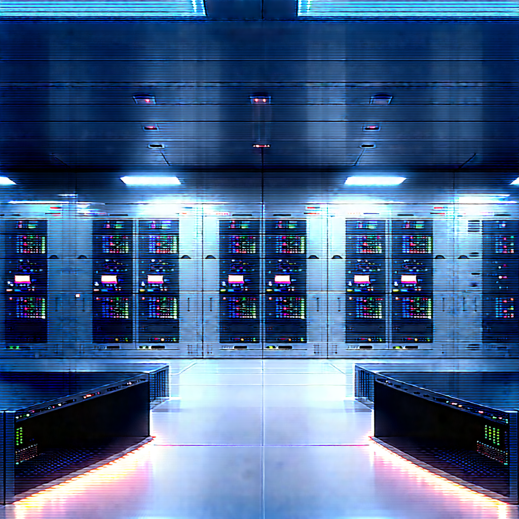 Futuristic Server Room With Image, There