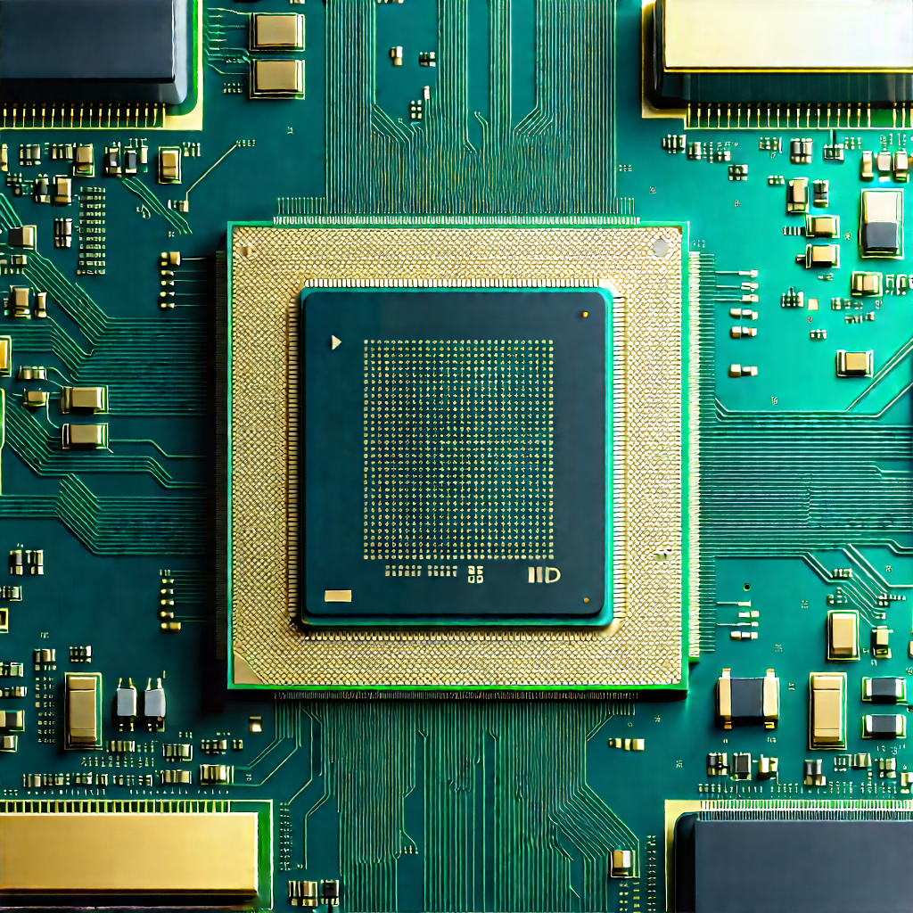Close-up of microprocessor