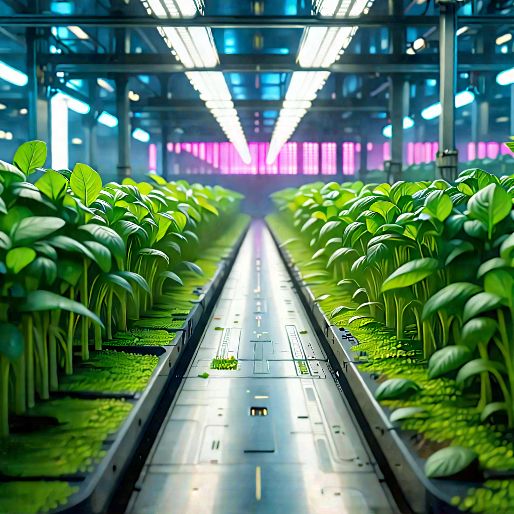 Agricultural Technology In Manufacturing Facility With Image, There