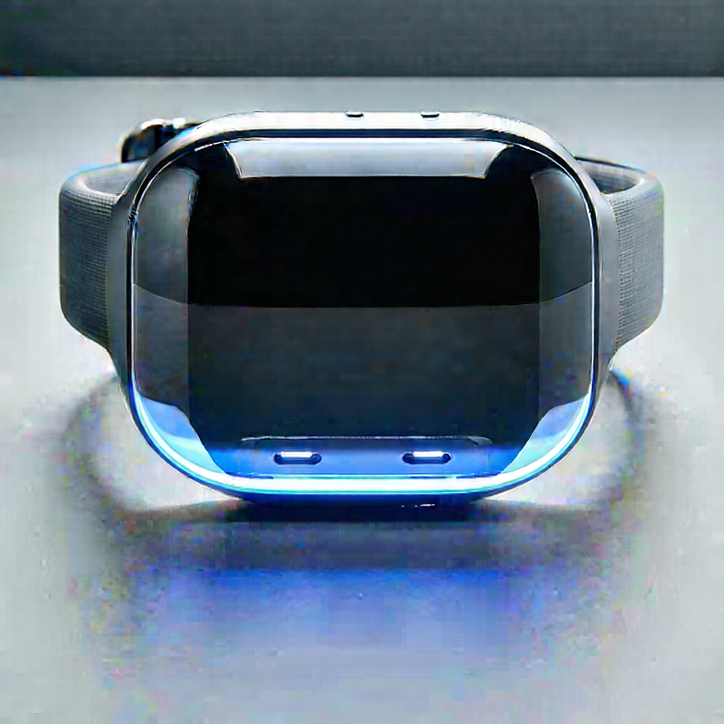 Innovative Wearable (device:1.42) (design:1.3) With Blue White