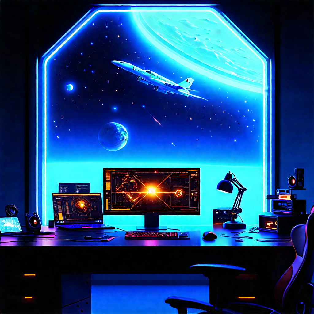 Aerospace Technology In Tech Office With Image, There