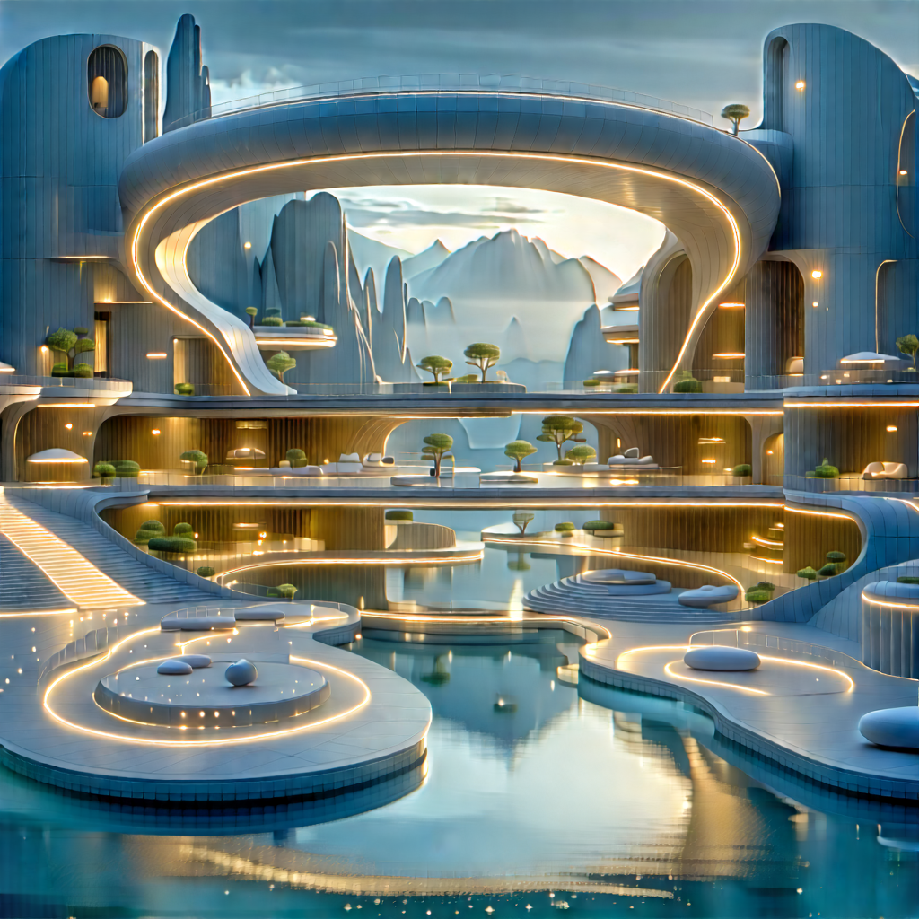 Artificial Intelligence Visualization With Futuristic City,