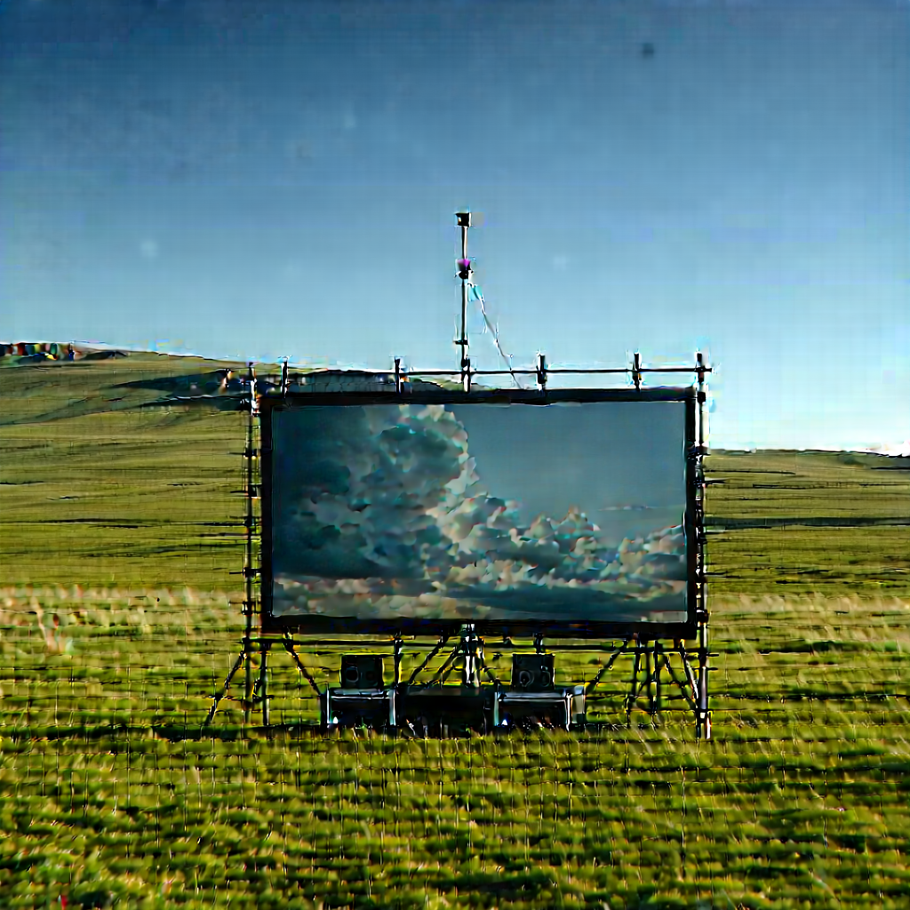 Entertainment Technology In Field Deployment With Large Screen,